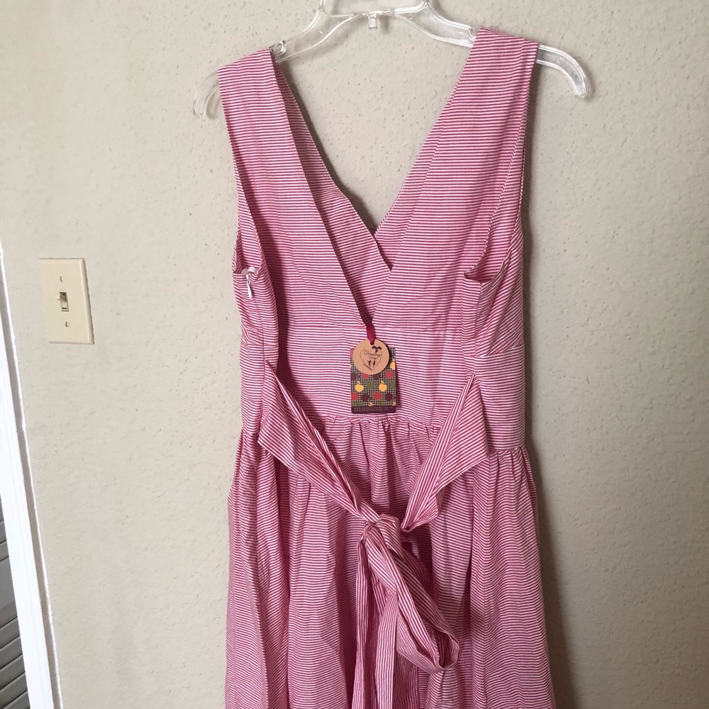 NWT DANCING DAYS Red/White Stripes 50z Dress - Picture 6 of 6